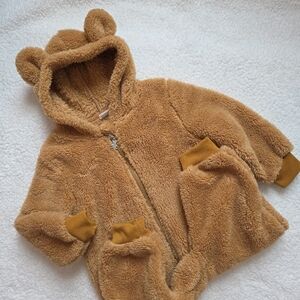 Amazon Brown Fleece Kids Jacket with Bear Ears